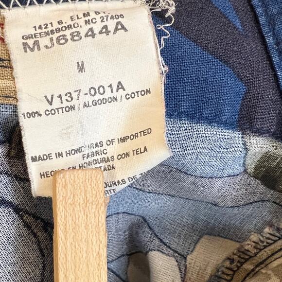 Wrangler Twenty X Hawaiian Shirt Tropical Print Button Down Men's Sz Medium Blue - Picture 9 of 9